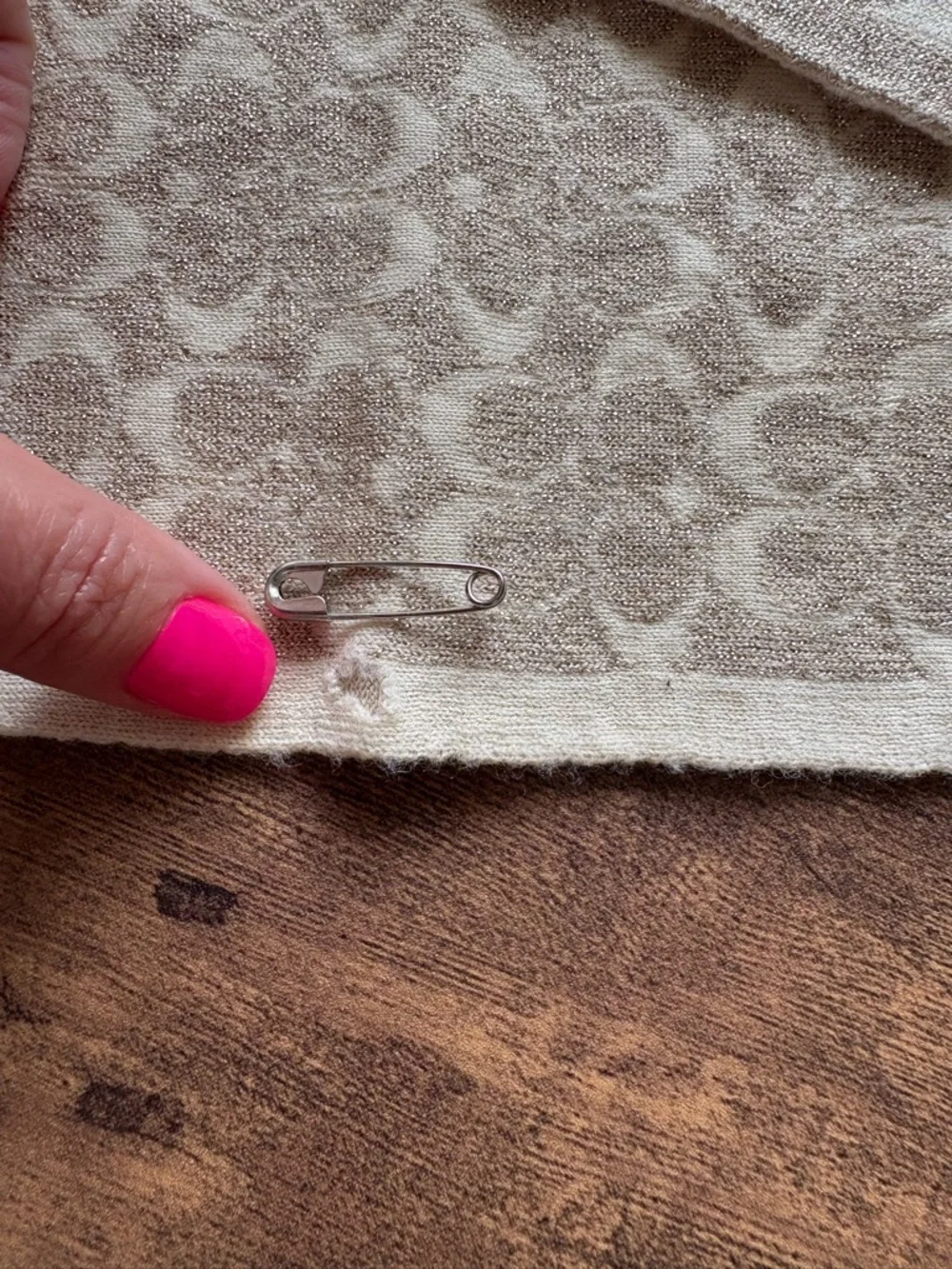 Coach Cream and Taupe Signature Jacquard Scarf